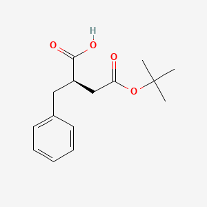 Chemical structure of (R)-2-Benzyl-4-(tert-butoxy)-4-oxobutanoic acid