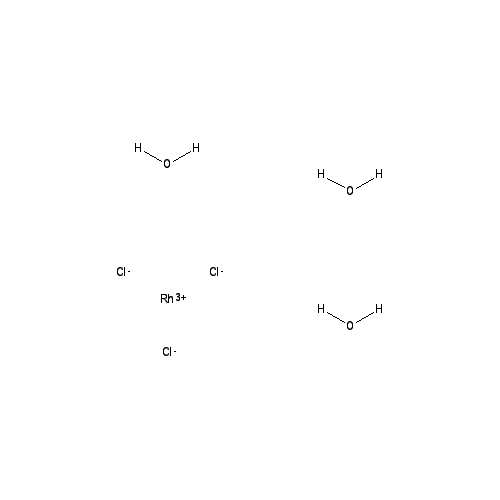 Chemical structure of Rhodium(III) chloride trihydrate