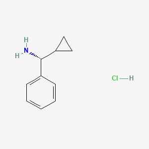 Chemical structure of (R)-Cyclopropyl(phenyl)methanamine hydrochloride