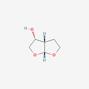 Chemical structure of (3R,3aS,6aR)-Hexahydrofuro[2,3-b]furan-3-ol