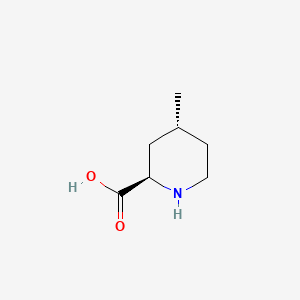 Chemical structure of (2R,4R)-4-Methylpiperidine-2-carboxylic acid