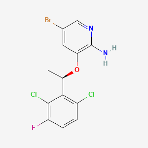 Chemical structure of (R)-5-Bromo-3-(1-(2,6-dichloro-3-fluorophenyl)ethoxy)pyridin-2-amine