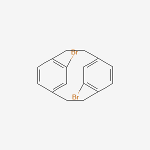 Chemical structure of racemic-4,12-Dibromo[2.2]paracyclophane