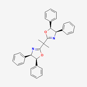 Chemical structure of (4R,4''R,5S,5''S)-2,2''-(1-Methylethylidene)bis[4,5-dihydro-4,5-diphenyloxazole]