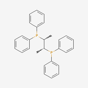 Chemical structure of (2R,3R)-(+)-Bis(diphenylphosphino)butane