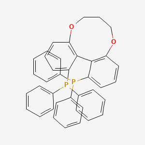 Chemical structure of R-(-)-1,13-Bis(diphenylphosphino)-7,8-dihydro-6H-dibenzo[f,h][1,5]dioxonin