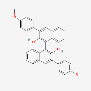 Chemical structure of (R)-3,3'-Bis(4-methoxyphenyl)-[1,1'-binaphthalene]-2,2'-diol