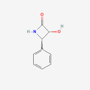 Chemical structure of (3R,4S)-3-Hydroxy-4-phenylazetidin-2-one