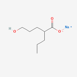 Chemical structure of rac 5-Hydroxy Valproic Acid Sodium Salt