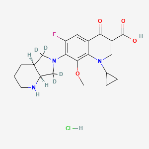 Chemical structure of rac cis Moxifloxacin-d4 Hydrochloride