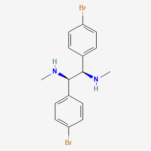 Chemical structure of (1R,2R)-1,2-bis(4-bromophenyl)-N1,N2-dimethylethane-1,2-diamine