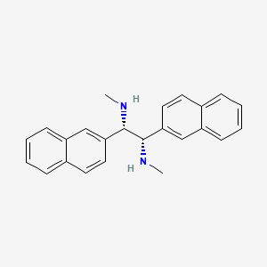 Chemical structure of (1R,2R)-N1,N2-dimethyl-1,2-di(naphthalen-2-yl)ethane-1,2-diamine
