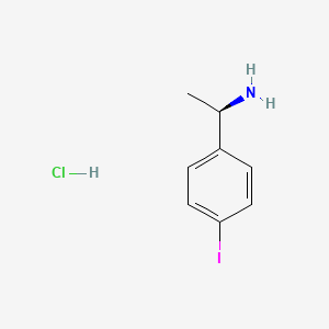 Chemical structure of (R)-1-(4-Iodophenyl)ethanamine hydrochloride