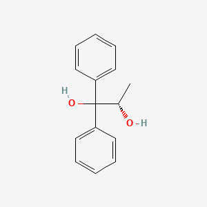 Chemical structure of (2S)-1,1-diphenylpropane-1,2-diol