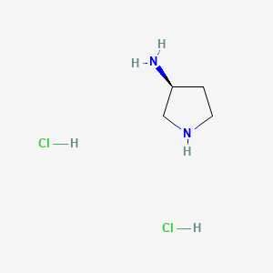 Chemical structure of (S)-(+)-3-Aminopyrrolidine dihydrochloride
