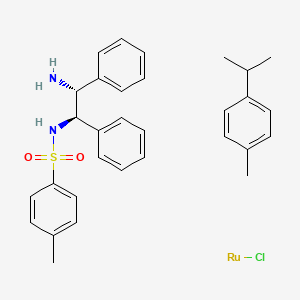 Chemical structure of RuCl(p-cymene)[(S,S)-Ts-DPEN]