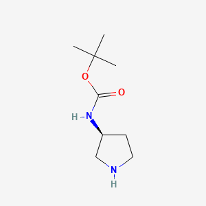 Chemical structure of (S)-(-)-3-(Boc-amino)pyrrolidine