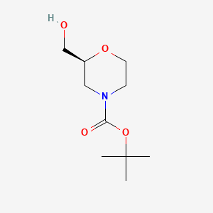Chemical structure of (S)-N-Boc-2-hydroxymethylmorpholine