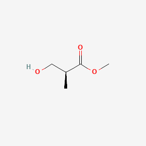 Chemical structure of methyl (2S)-3-hydroxy-2-methylpropanoate
