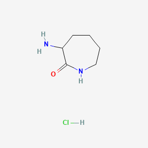 Chemical structure of DL-α-Amino-ε-caprolactam Hydrochloride