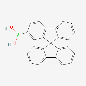 Chemical structure of 9,9'-Spirobi[9H-fluorene]-2-boronic Acid