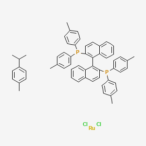 Chemical structure of (S)-RuCl[(p-cymene)(T-BINAP)]Cl