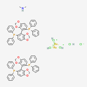 Chemical structure of (S)-[(RuCl(SEGPHOS?;))?(μ-Cl)?][NH?Me?]