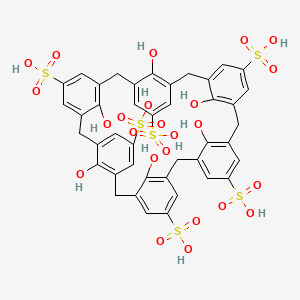 Chemical structure of 4-Sulfocalix[6]arene Hydrate