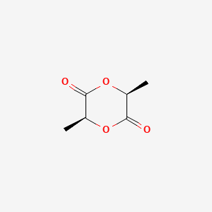 Chemical structure of L-(-)-Lactide