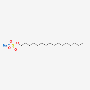 Chemical structure of Sodium Hexadecyl Sulfate (contains ca· 40% Sodium Stearyl Sulfate)