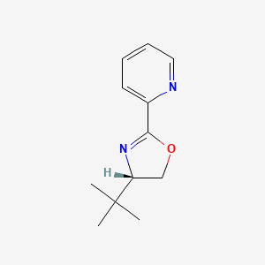 Chemical structure of (S)-4-tert-Butyl-2-(2-pyridyl)oxazoline