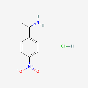 Chemical structure of (S)-α-Methyl-4-nitrobenzylamine Hydrochloride