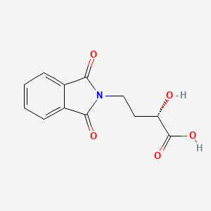 Chemical structure of (S)-(+)-2-Hydroxy-4-phthalimidobutyric Acid