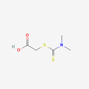 Chemical structure of S-(N,N-Dimethylthiocarbamoyl)thioglycolic Acid