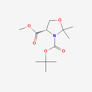 Chemical structure of (S)-(-)-3-tert-Butoxycarbonyl-4-methoxycarbonyl-2,2-dimethyl-1,3-oxazolidine