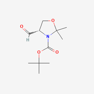 Chemical structure of (S)-(-)-3-(tert-Butoxycarbonyl)-4-formyl-2,2-dimethyl-1,3-oxazolidine
