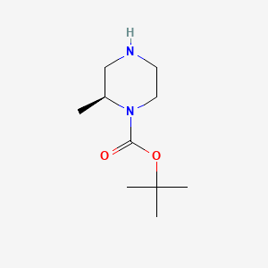 Chemical structure of (S)-1-(tert-Butoxycarbonyl)-2-methylpiperazine