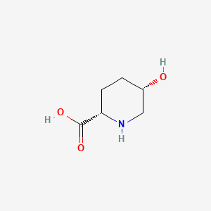 Chemical structure of (2S,5S)-5-hydroxypiperidine-2-carboxylic acid
