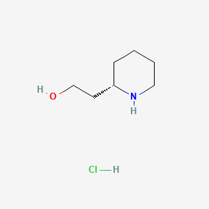 Chemical structure of (S)-2-Piperidineethanol hydrochloride