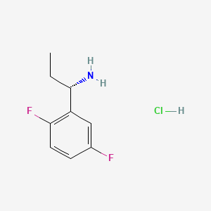 Chemical structure of (S)-1-(2,5-Difluorophenyl)propan-1-amine hydrochloride