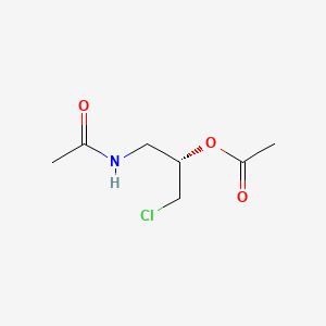 Chemical structure of (S)-N-[2-(Acetyloxy)-3-chloropropyl]acetaMide