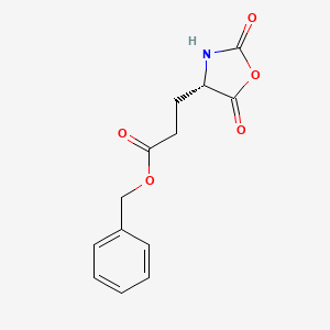 Chemical structure of (S)-Benzyl 3-(2,5-dioxooxazolidin-4-yl)propanoate