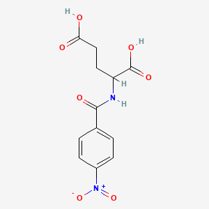 Chemical structure of (S)-2-(4-Nitrobenzamido)pentanedioic acid