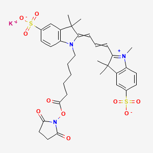 Chemical structure of Sulfo-Cy3 NHS eater