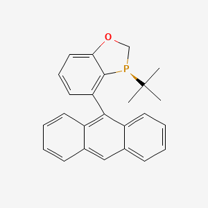 Chemical structure of (S)-4-(Anthracen-9-yl)-3-(t-butyl-2,3-dihydrobenzo[d][1,3]oxaphosphole