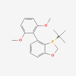 Chemical structure of (S)-3-(t-Butyl)-4-(2,6-dimethoxyphenyl)-2,3-dihydrobenzo[d][1,3]oxaphosphole