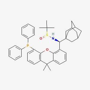 Chemical structure of [S(R)]-N-((1S)-(Adamantan-1-yl)(5-(diphenylphosphanyl)-9,9-dimethyl-9H-