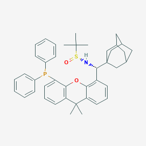 Chemical structure of [S(R)]-N-((1R)-(Adamantan-1-yl)(5-(diphenylphosphanyl)-9,9-dimethyl-9H-