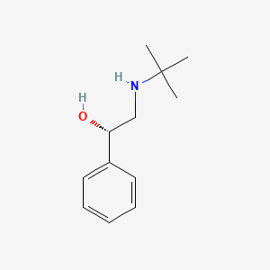 Chemical structure of (S)-(+)-2-tert-Butylamino-1-phenylethanol