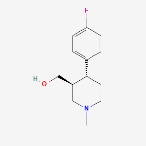 Chemical structure of (3S,4R)-4-(4-Fluorophenyl)-1-methyl-3-piperidinemethanol